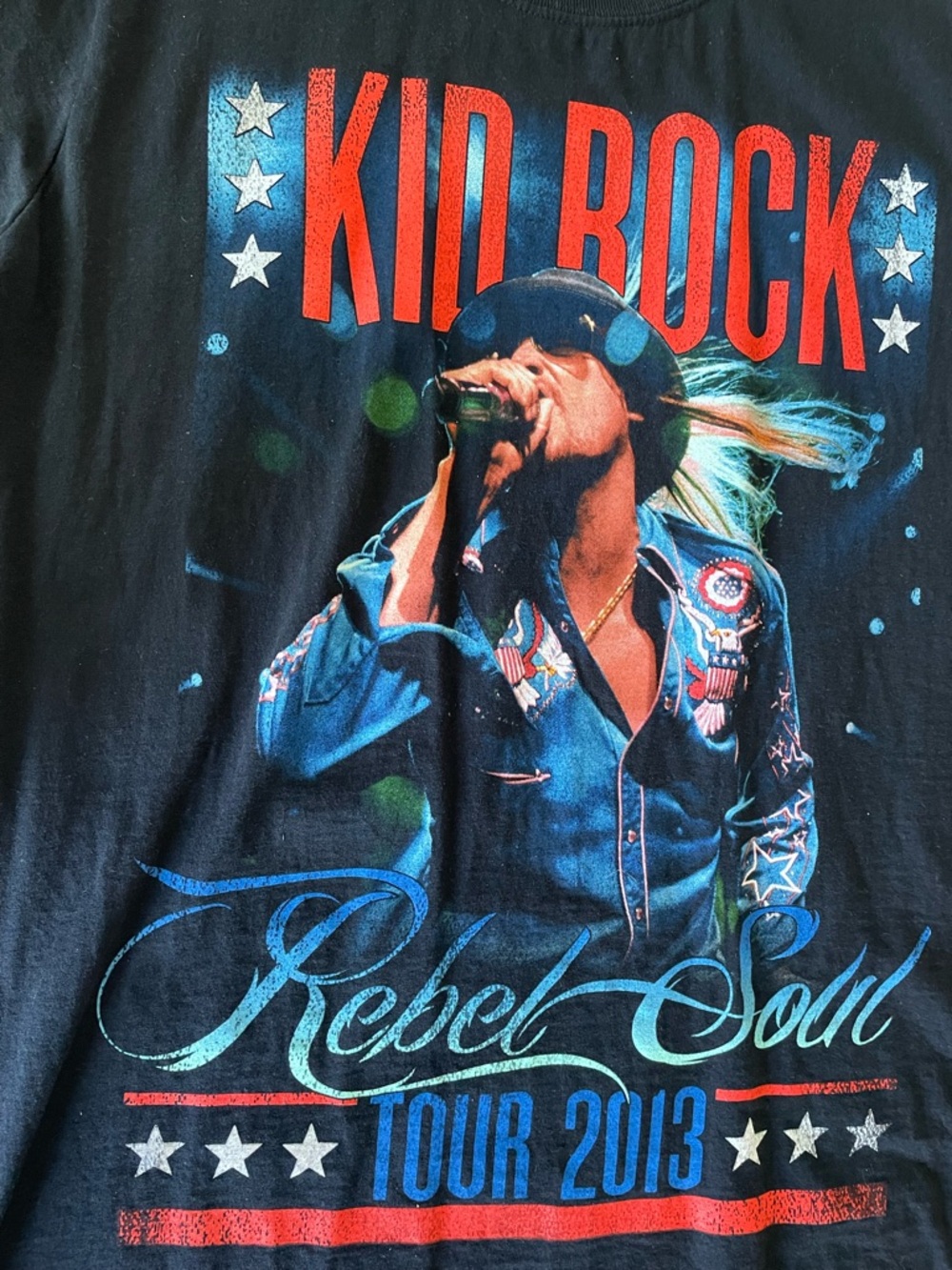 Kid Rock Rebel Soul 2013 Tour Concert TShirt Graphic Black Medium EUC - Picture 4 of 6